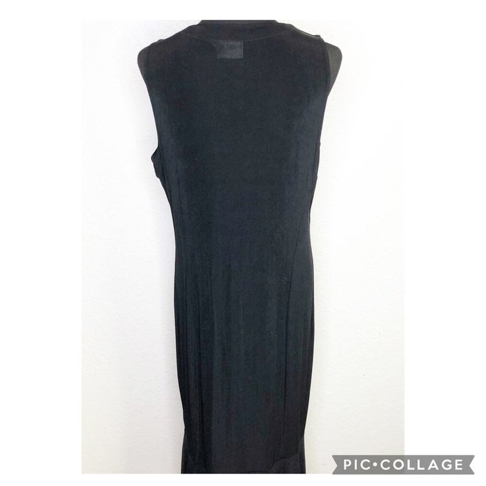 Chico’s Travelers black scoop neck sleeveless midi dress size 2 or Large - Picture 14 of 14